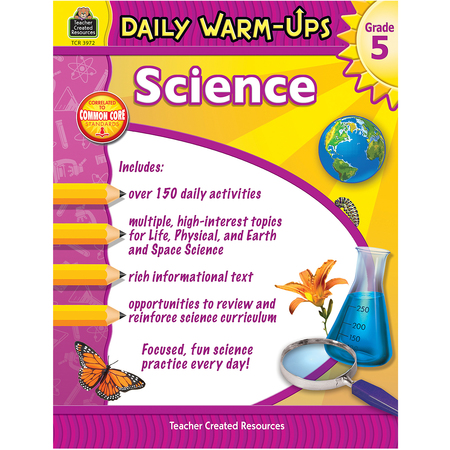 TEACHER CREATED RESOURCES Daily Warm-Ups Science Book, Grade 5 3972